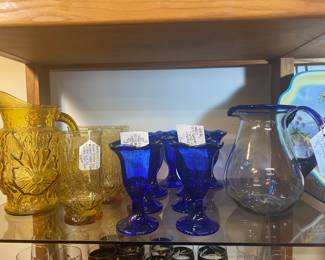 More glassware. Pitcher/tumbler sets