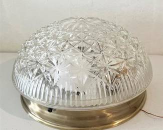Cut Glass Flush Mount Light Fixture