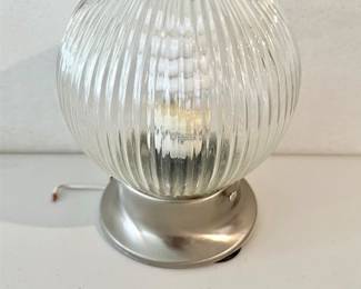Ribbed Glass Flush Mount Light Fixture