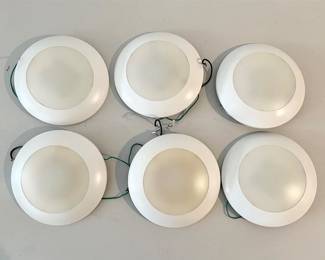 White Recessed Disk Lights