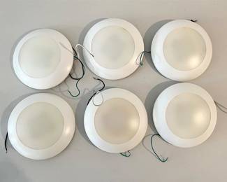White Recessed Disk Lights