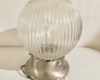 Ribbed Glass Flush Mount Light Fixture