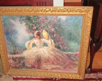 jan lady with fan painting