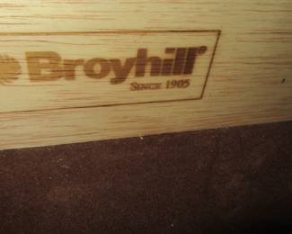 jan broyhill sign on dresser