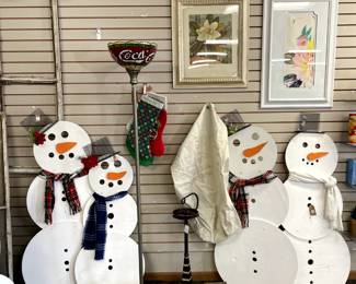 handcrafted snowman
