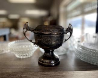 silver and glass