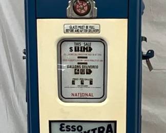 National 838 Gas Pump with Esso Branding and Globe