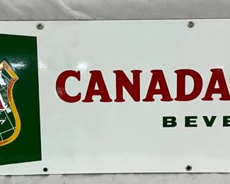 30″ x 10″ Single-Sided Porcelain Canada Dry Advertising Sign