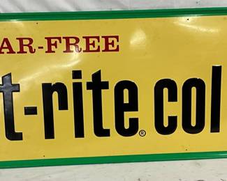Diet-Rite Cola Embossed 54 x 18 Metal Advertising Sign