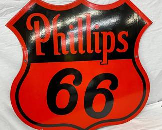 NOS Phillips 66 Two-Sided Shield Sign