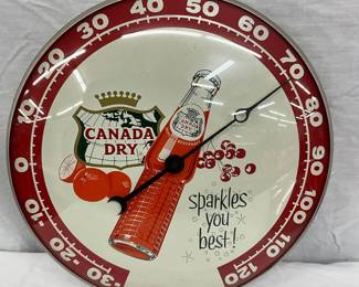 12-Inch Canada Dry Thermometer, 1961, by Pam Clock Co.
