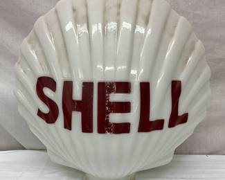 17-Inch Shell Milk Glass Globe