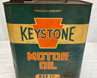Keystone Motor Oil Two-Gallon Metal Can