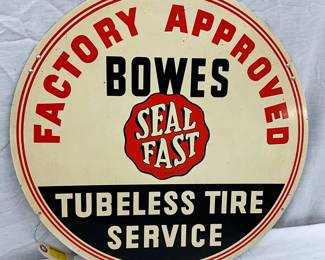16.5 IN. Bowes Seal Fast Tubeless Tire Service Metal Advertising Sign