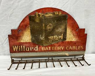 Willard Battery Cable Display with Embossed Design, 17 x 12 Inches