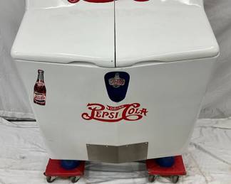 34-Inch Wide Restored Pepsi Double Dot Embossed ‘Gull Wing’ Door Chest