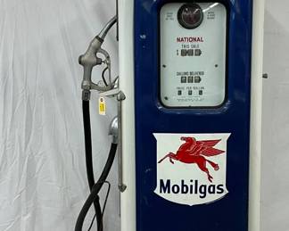Tokheim Model 39 Gas Pump with Mobilgas Branding and Pegasus Globe