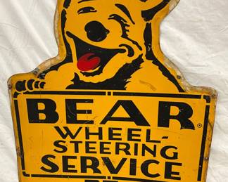 BEAR WHEEL STREERING SERVICE DIECUT SIGN