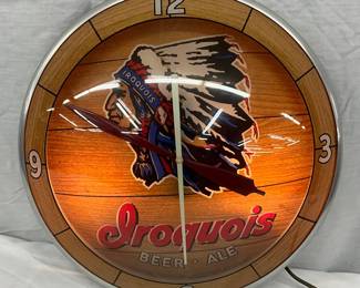 Original Iroquois Double Bubble Advertising Clock