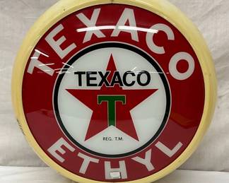 Texaco Ethyl Gasoline Globe with 13-Inch Glass Lenses and Plastic Body by Capco
