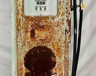 Tokheim Model 39 Shell Gas Pump with Visible Wear