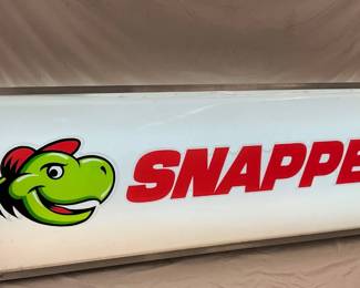 72x24 Light-Up Snapper Embossed Sign with Mounted Brackets
