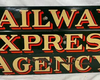 39 x 15 Porcelain Railway Express Agency Sign