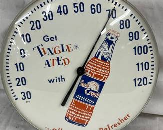 12-Inch Suncrest Advertising Thermometer with Drink Bottle Graphic
