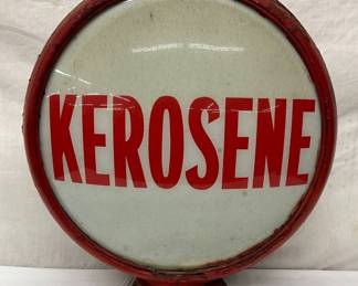 16-Inch Kerosene Advertising Glass Lens with Red Metal Body