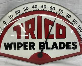 Trico Wiper Blades Semi-Circular Glass-Front Thermometer, 15×9 Inches