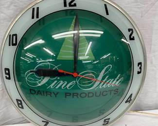 Pine State Dairy Double Bubble Electric Wall Clock