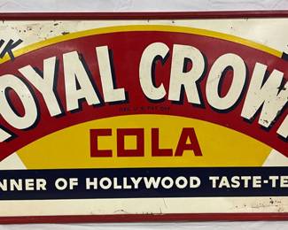 55 x 25-Inch Royal Crown Cola 5-Cent Sign by A-M Sign Co., Lynchburg, Virginia, 1941