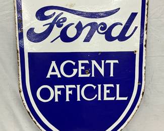 24 x 33″ Porcelain Two-Sided Ford Dealership Sign