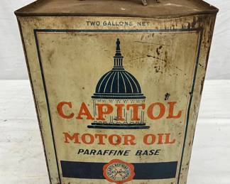 Capitol Motor Oil Two-Gallon Can by Atlantic Refining Company