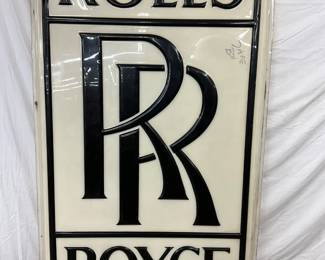 Embossed 50 1/2 x 85 1/2 Rolls-Royce Dealership Lexan Sign