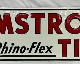 Embossed 60 x 18 Armstrong Rhino-Flex Tires Advertising Sign
