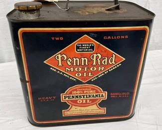 Penn-Rad 2-Gallon Motor Oil Can with Original Graphic