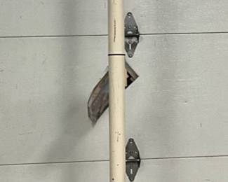 1930s Gas Pump Island Light with Pole Stand