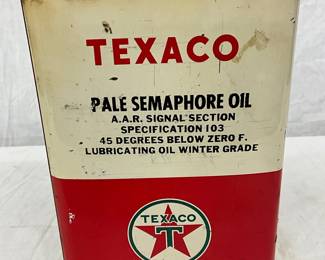Texaco Pale Semaphore Oil 1-Gallon Metal Can