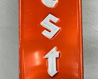 Embossed Firestone Vertical Advertising Sign, 13″ x 72″, Self-Framed