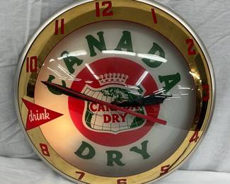 Original Canada Dry Double Bubble Advertising Clock