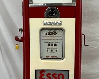 National 838 Gas Pump with Esso Branding and Globe