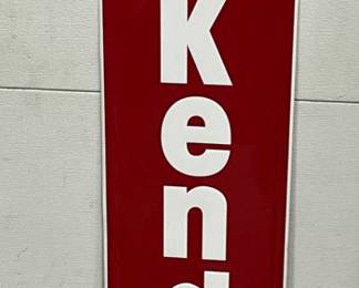 Kendall Motor Oil 12 x 72-Inch Aluminum Vertical Advertising Sign