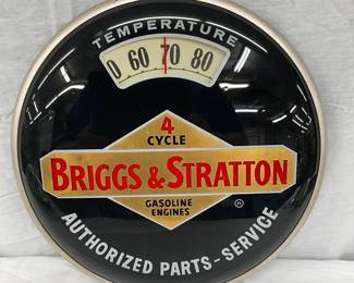 14-Inch Briggs & Stratton Gasoline Engines Thermometer Wall Display