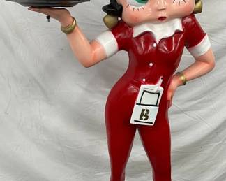 27 x 62-Inch Cast Aluminum Betty Boop Figure in Waitress Attire