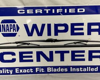Embossed Metal NAPA Wiper Center Sign, 20″ x 10″