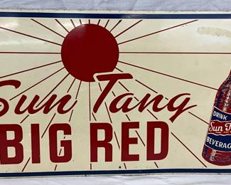 Sun Tang Big Red Metal Advertising Sign by Stout Sign Company