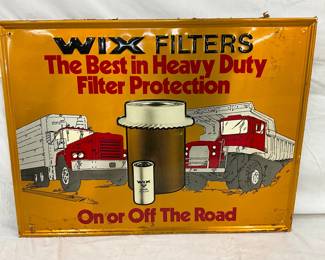 32 x 24 Embossed Self-Framed Wix Filters Metal Advertising Sign