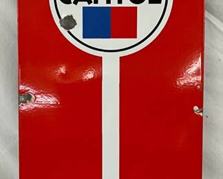 15 x 41 1/2 Porcelain Atlantic Capitol Sign