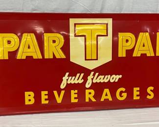 Embossed 1952 PAR-T-PAK Metal Party Pack Beverage Advertising Sign